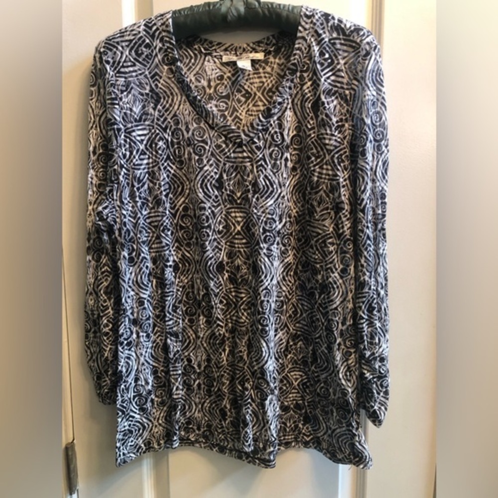 Kenneth Cole New York Pullover Top Sheer Size XL